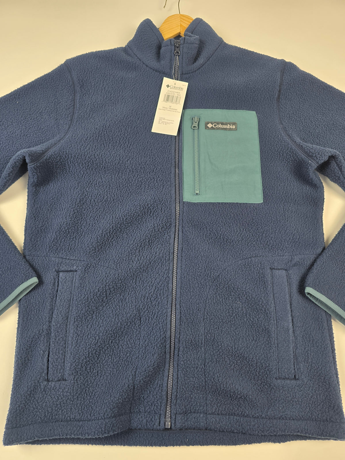 Columbia Jasper Ridge™ Pebbled Full Zip Fleece Collegiate Navy. Everblue Heren M