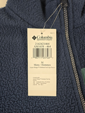 Columbia Jasper Ridge™ Pebbled Full Zip Fleece Collegiate Navy. Everblue Heren M