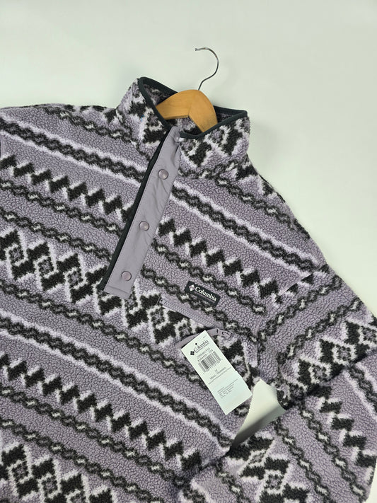 Columbia Helvetia™ II Printed Half Snap Fleece Shale Purple KnitKnot Heren M