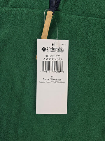 Columbia Sequoia Grove™ Half Zip Fleece Rain Forest. Coll Navy Heren M