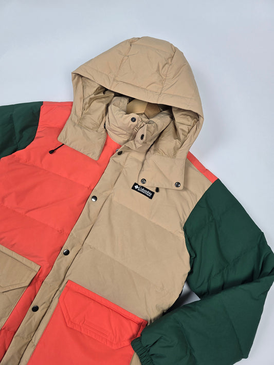 Columbia Wallowa™ Down Hooded Jacket Canoe. Zing. Rain Forest. Black Heren M