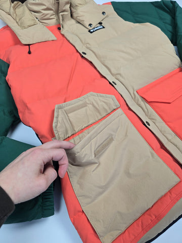 Columbia Wallowa™ Down Hooded Jacket Canoe. Zing. Rain Forest. Black Heren M