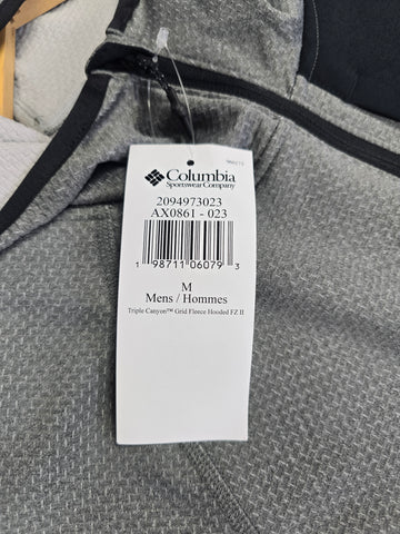 Columbia Triple Canyon™ Grid Fleece Hooded FZ II City Grey. Black Heren M