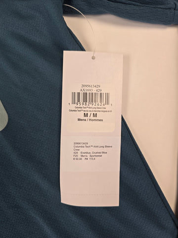 Columbia Columbia Tech™ Knit Long Sleeve Crew Everblue. Crushed Blue Heren M