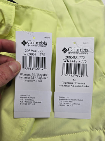 Columbia Ava Alpine™ II Ski Set Citron Haze Dames M