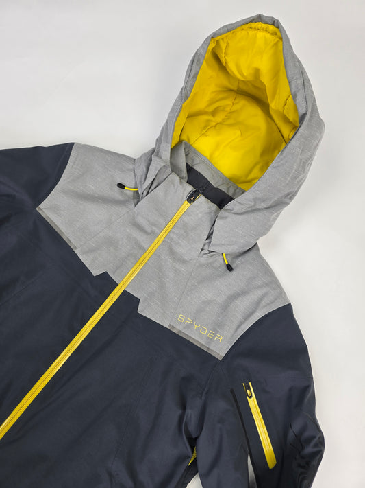 Spyder Skijas Goretex Grijs Geel Heren S