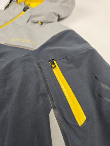 Spyder Skijas Goretex Grijs Geel Heren S