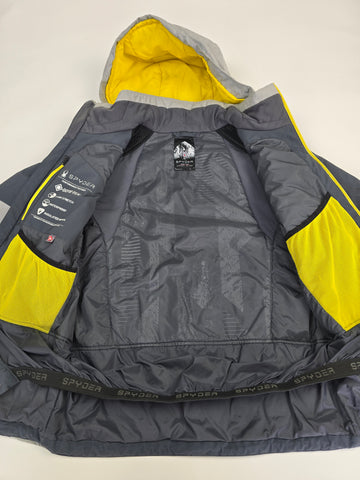 Spyder Skijas Goretex Grijs Geel Heren S