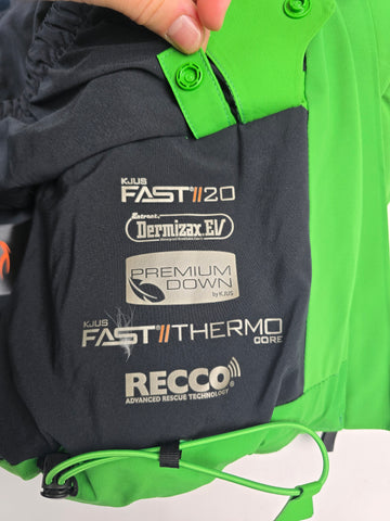Kjus Premium Down Skijas Groen Geel Dames XS