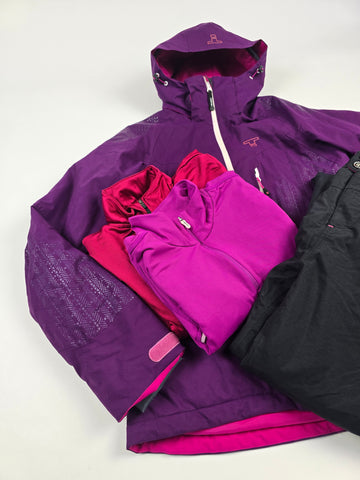 Tenson Skipak Paars Zwart Dames Jas S Broek M