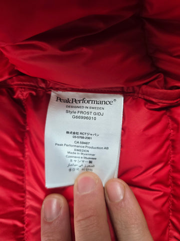 Peak Performance Frost Down Rood Zwart Nieuw Heren S