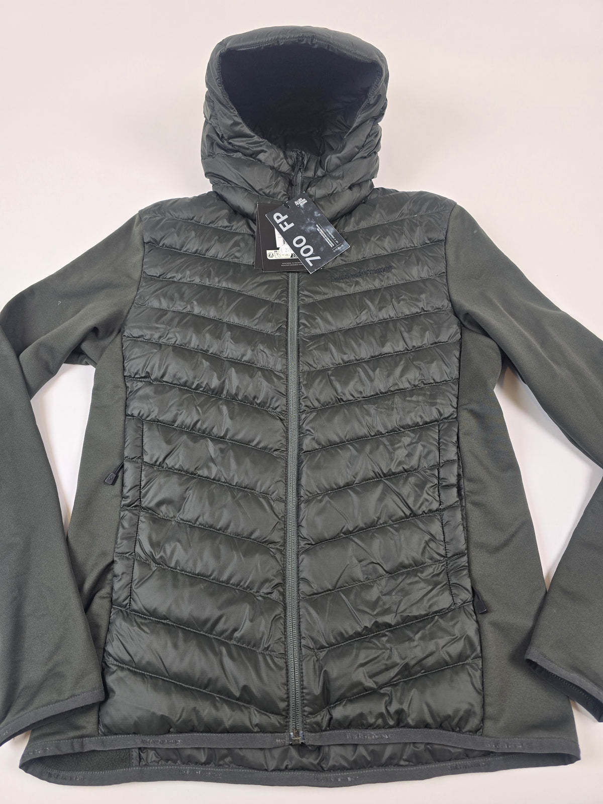 Peak Performance Donsjas Hybrid Hood Olive Nieuw Heren S