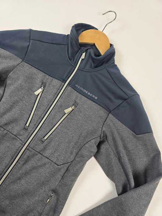J.Lindeberg Fleece Grijs Blauw Heren S