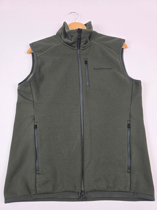 Peak Performance Fleece Bodywarmer Army Green Men M