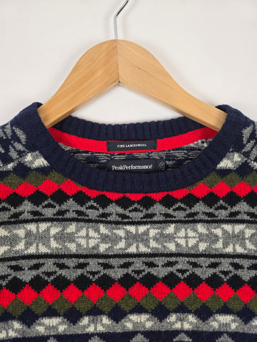 Peak Performance Fine Lamswool Jaquard Trui Men M