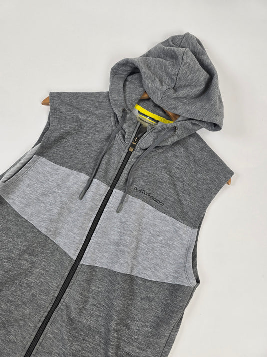 Peak Performance Bodywarmer with hood Grey Structves Men M