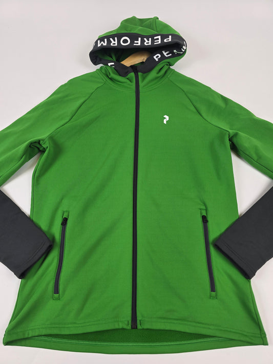 Peak Performance Fleece Hoodie Green Rider Zip Men M