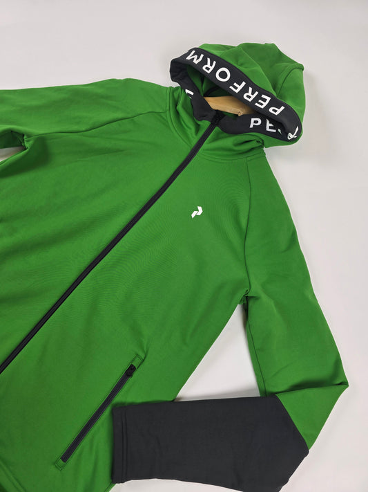 Peak Performance Fleece Hoodie Green Rider Zip Men M
