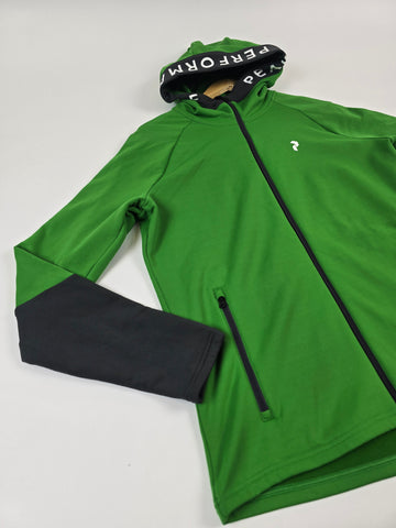 Peak Performance Fleece Hoodie Green Rider Zip Men M