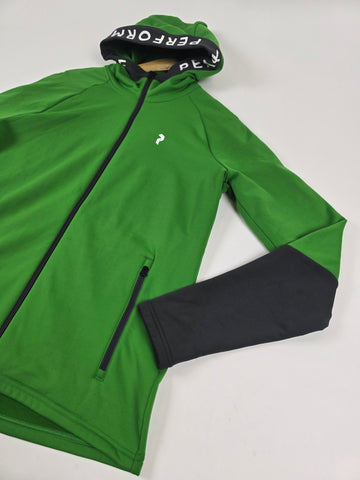 Peak Performance Fleece Hoodie Green Rider Zip Men M