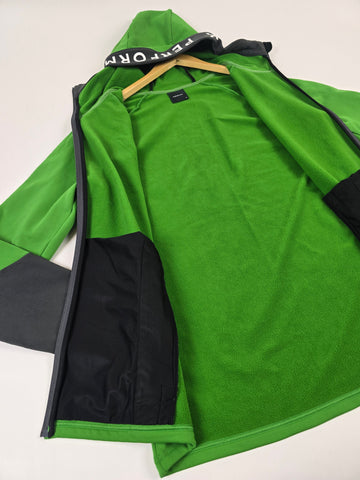 Peak Performance Fleece Hoodie Green Rider Zip Men M
