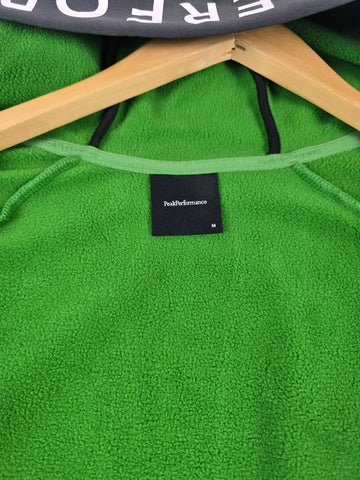 Peak Performance Fleece Hoodie Green Rider Zip Men M
