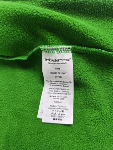 Peak Performance Fleece Hoodie Green Rider Zip Men M