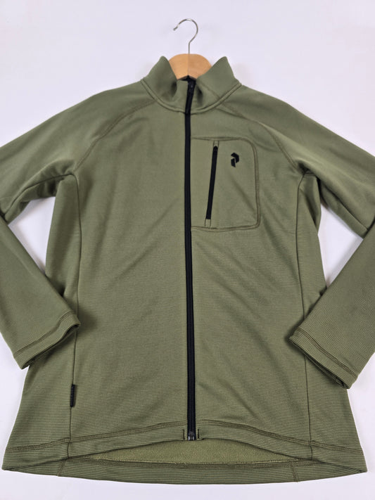 Peak Performance Fleece Zip Army Green Waitara Men M