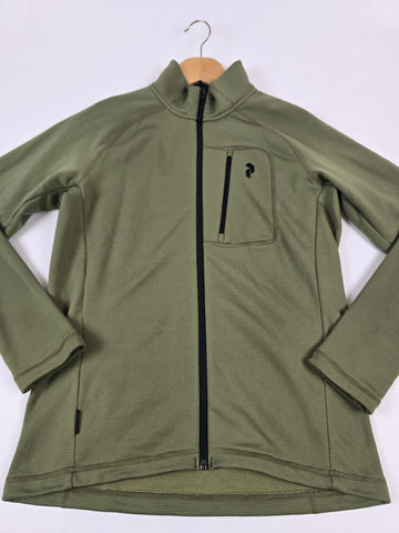 Peak Performance Fleece Zip Army Green Waitara Men M