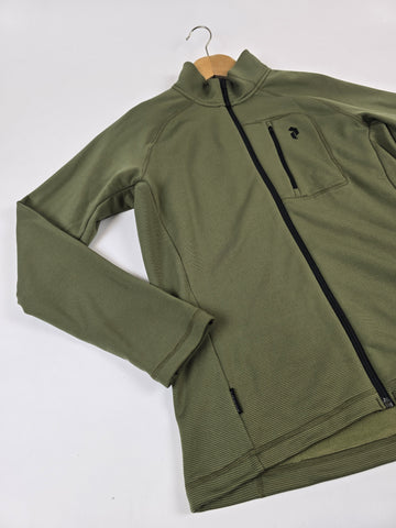 Peak Performance Fleece Zip Army Green Waitara Men M