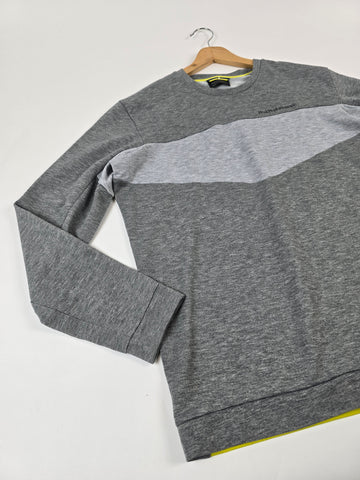 Peak Performance Trui Grijs Geel Structurec Men M