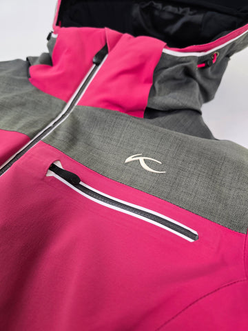 Kjus Ladies Vision Jacket Skijacket Roze Grijs Verkleurd Dames S