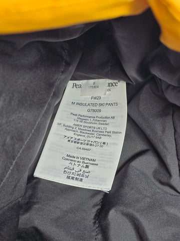 Peak Performance Insulated Ski Pants Geel Heren S