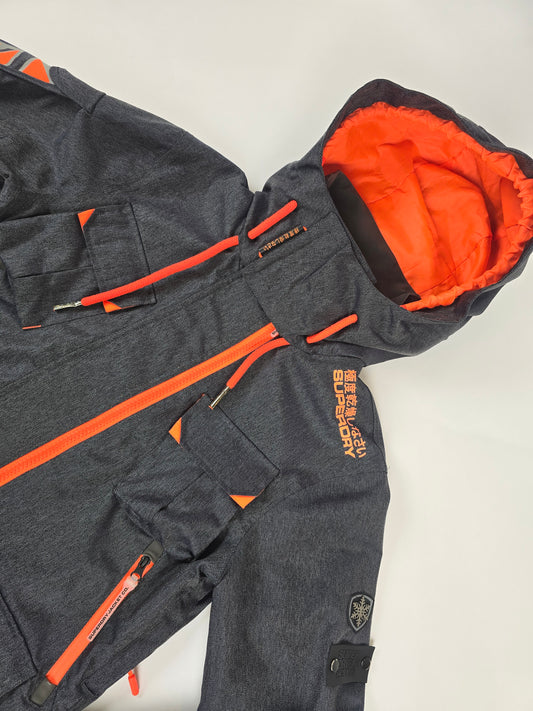 Superdry Ski Snowboard Jas Grijs Oranje Heren M