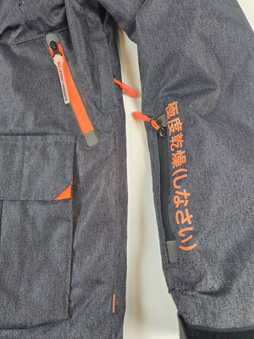 Superdry Ski Snowboard Jas Grijs Oranje Heren M