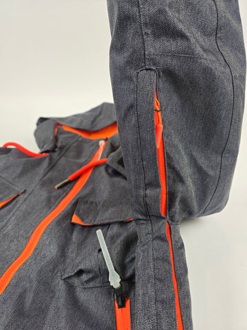 Superdry Ski Snowboard Jas Grijs Oranje Heren M