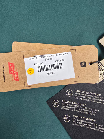 Namche GTX Jacket Wmns Green Slate Size 16