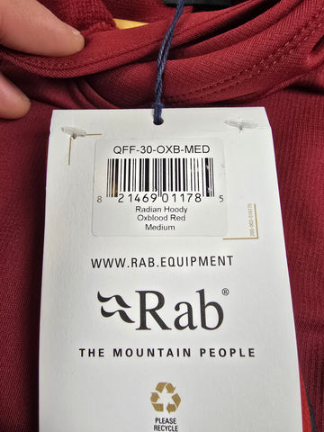 Rab Radian Hoody Oxblood Red Heren M