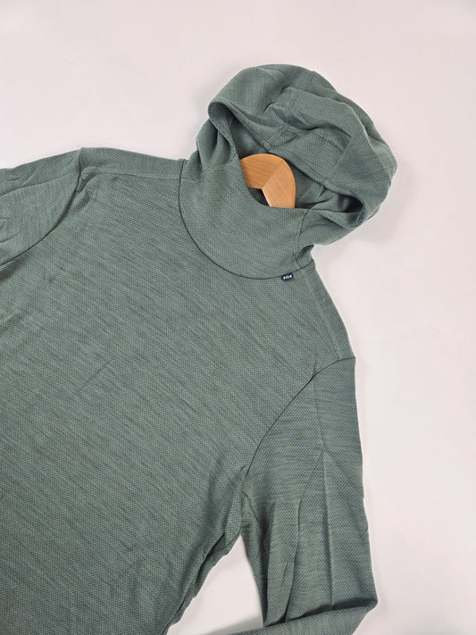 Helly Hansen midweight wolmix hoody turqouise Heren L