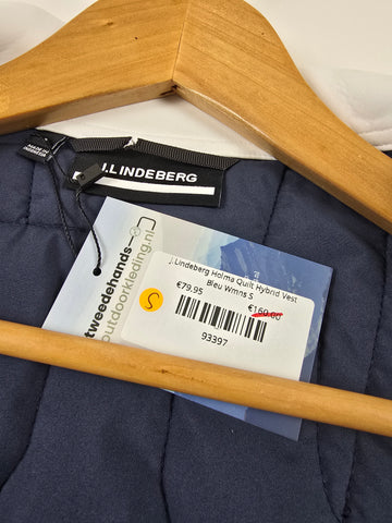 J.Lindeberg Holma Quilt Hybrid Vest Bleu Wmns S