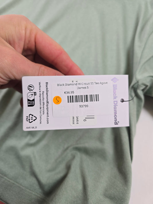 Black Diamond W Circuit SS Tee Agave Dames S