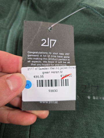 2117 of Sweden Merino jacket Forest green Heren M