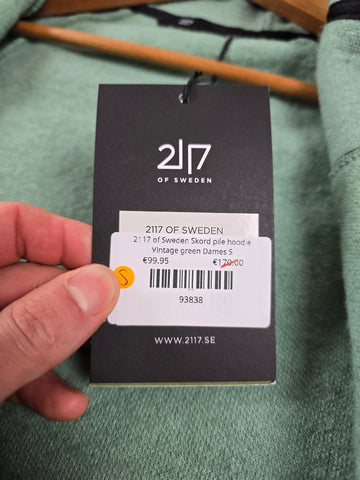 2117 of Sweden Skord pile hoodie Vintage green Dames S