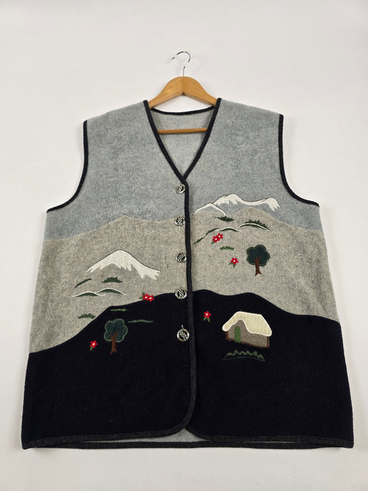 Giesswein Wool Vest Blauw Uni L