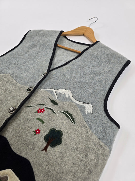 Giesswein Wool Vest Blauw Uni L