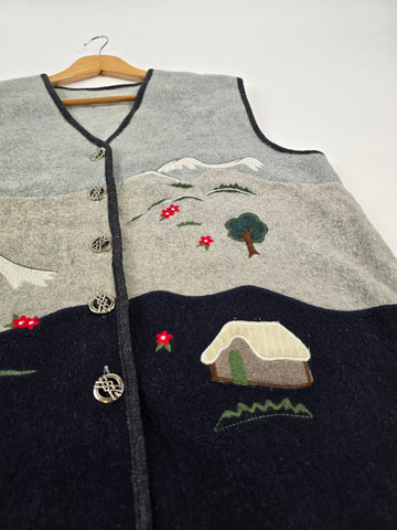 Giesswein Wool Vest Blauw Uni L