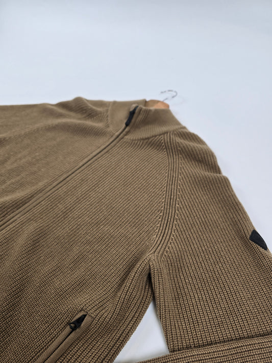 J. Lindeberg Kyler Wool Blend Zip Bruin Heren L