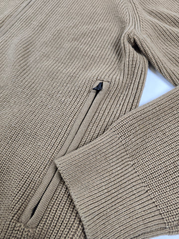 J. Lindeberg Kyler Wool Blend Zip Bruin Heren L