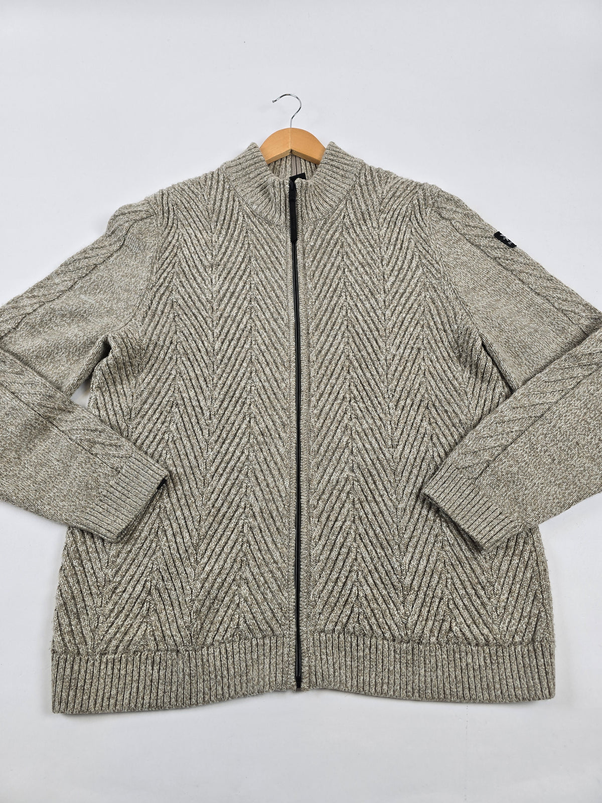 VanGuard Zip Jacket Wool Blend Beige Heren XL