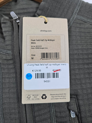 Ulvang Peak field half zip midlayer mens M